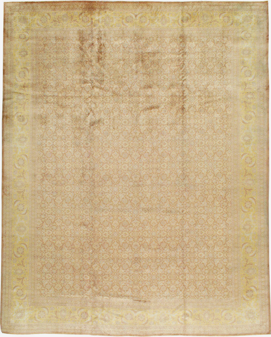 Vintage Persian Tabriz Carpet, No.10008 - Staging