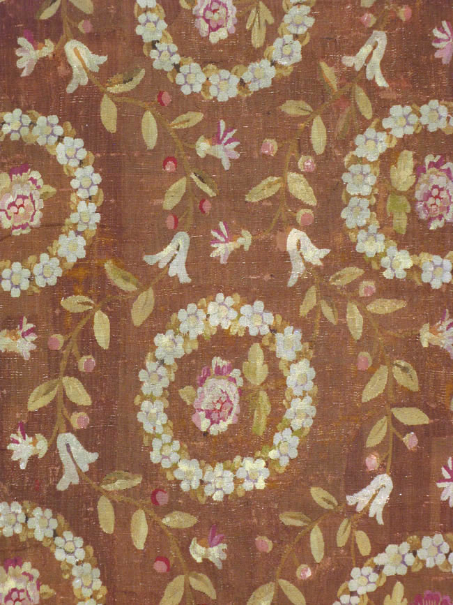 Antique French Aubusson Carpet, No.10022 - Staging