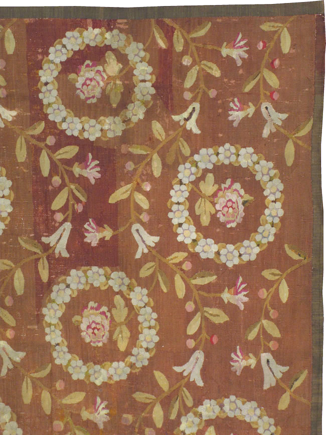 Antique French Aubusson Carpet, No.10022 - Staging