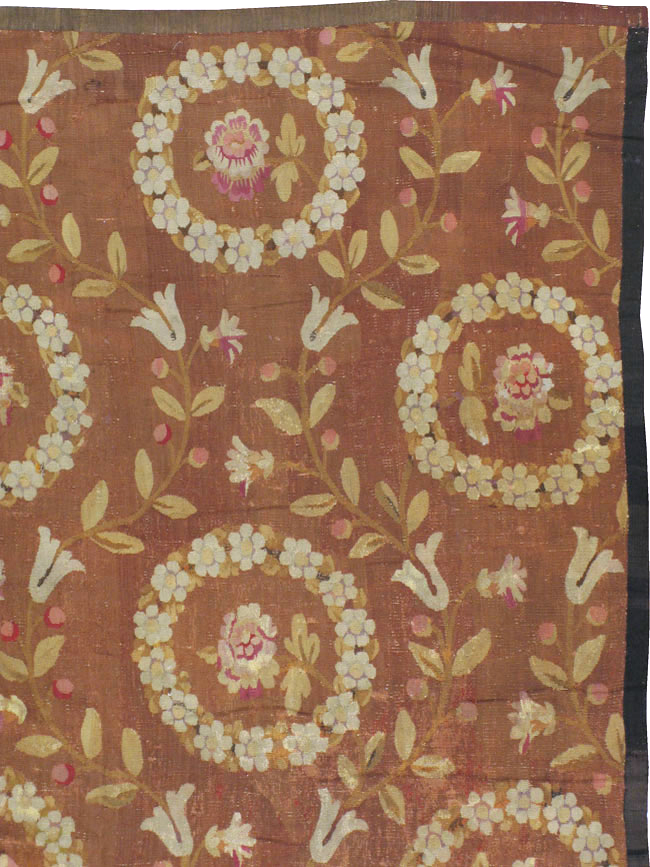Antique French Aubusson Carpet, No.10022 - Staging
