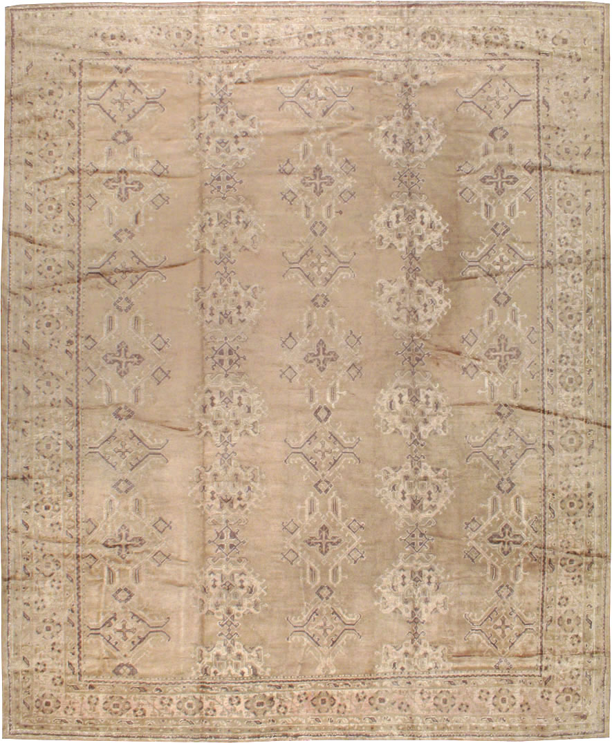 Vintage Turkish Oushak Carpet, No.10034 - Staging