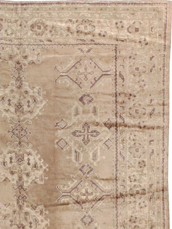 Vintage Turkish Oushak Carpet, No.10034 - Staging