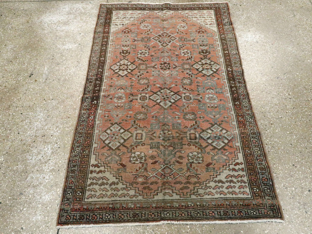 Antique Persian Malayer Throw Rug, No.10082 - Staging