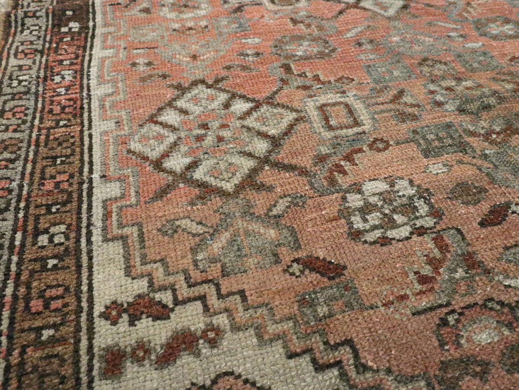 Antique Persian Malayer Throw Rug, No.10082 - Staging