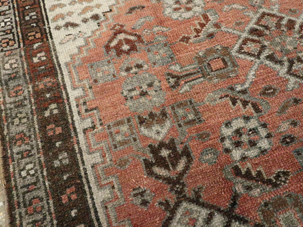 Antique Persian Malayer Throw Rug, No.10082 - Staging