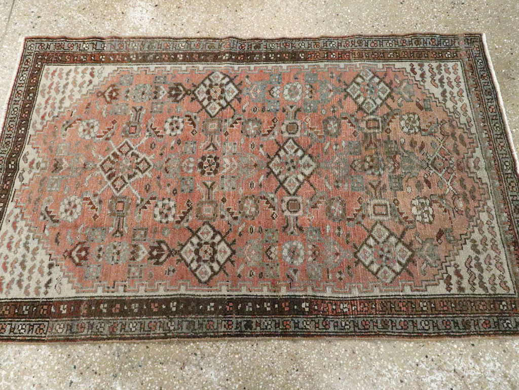 Antique Persian Malayer Throw Rug, No.10082 - Staging