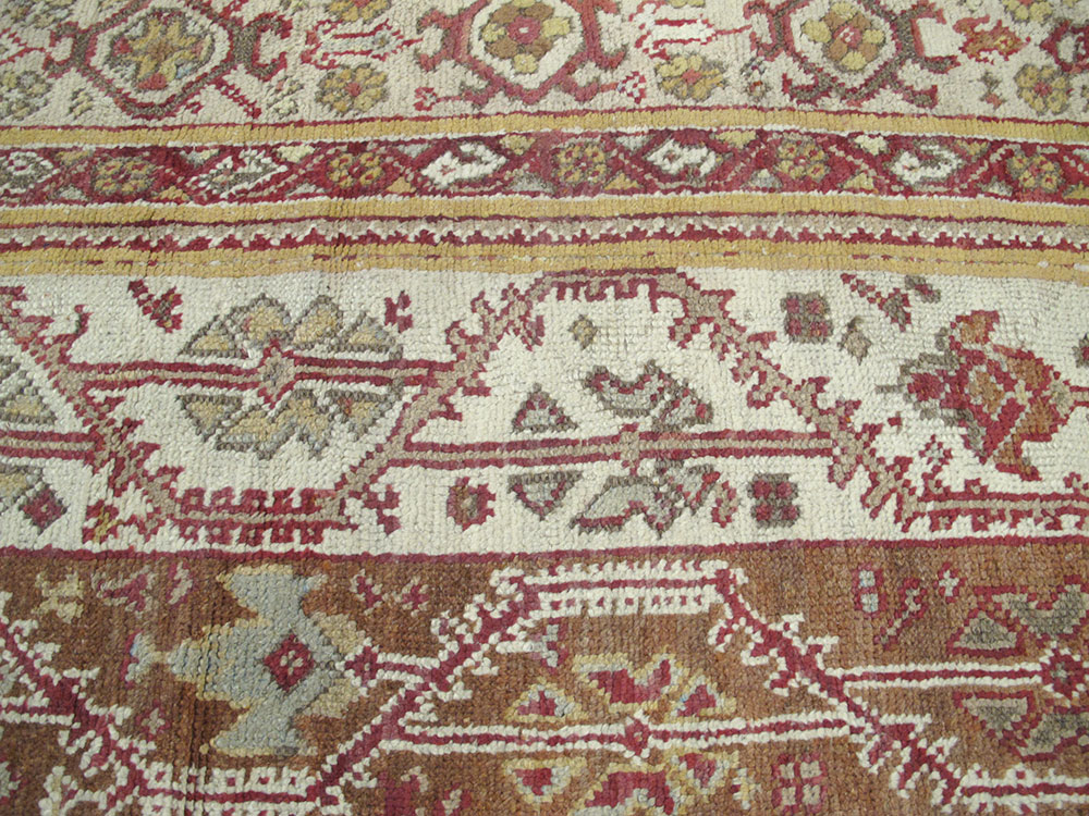 Antique Turkish Oushak Carpet, No.10142 - Staging