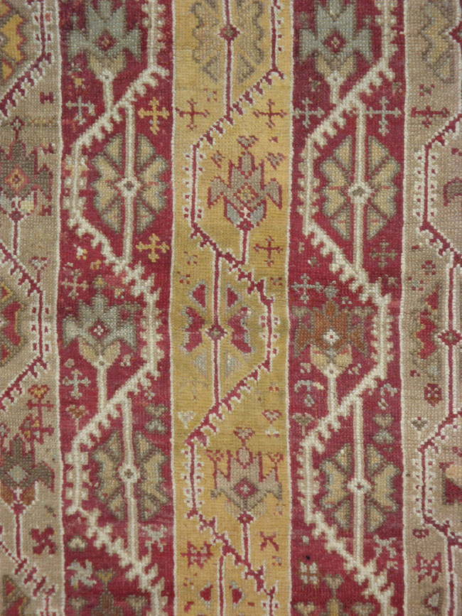 Antique Turkish Oushak Carpet, No.10142 - Staging