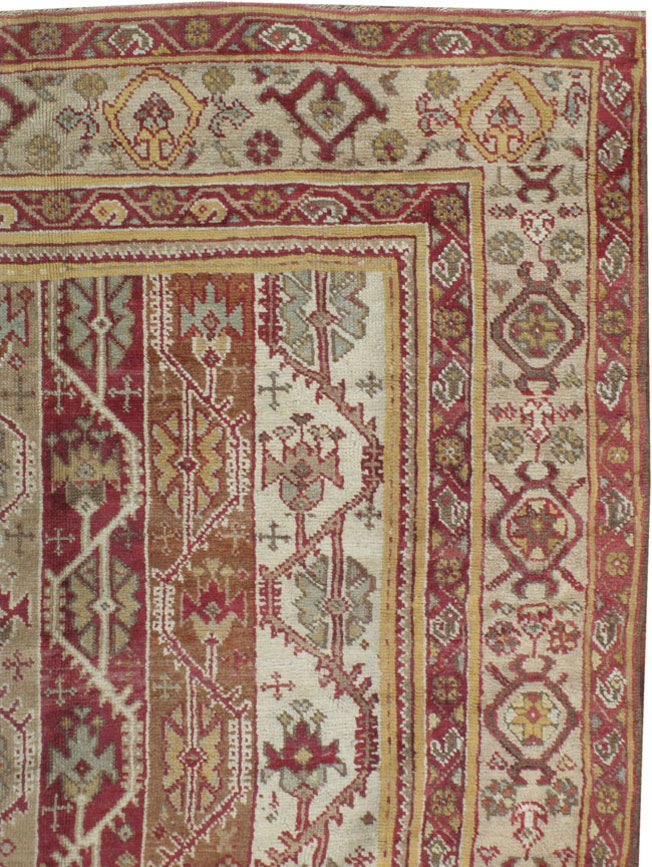 Antique Turkish Oushak Carpet, No.10142 - Staging