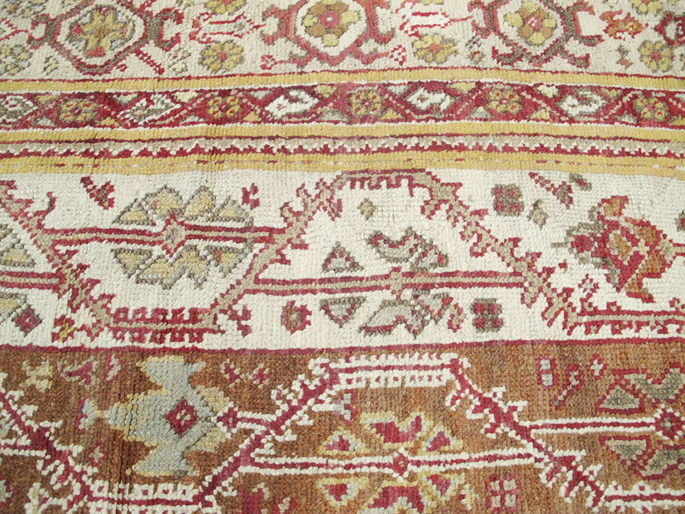 Antique Turkish Oushak Carpet, No.10142 - Staging