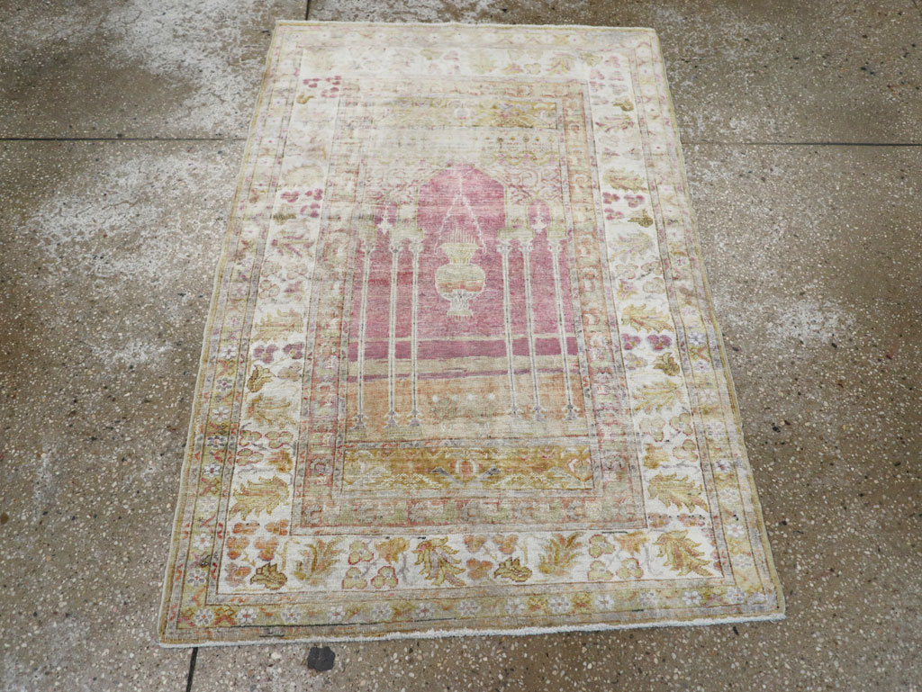 Antique Turkish Sivas Throw Rug, No.10175 - Staging