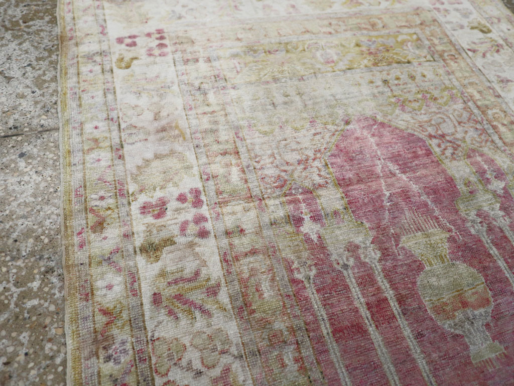 Antique Turkish Sivas Throw Rug, No.10175 - Staging