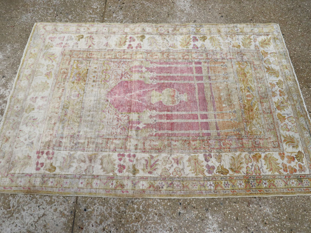 Antique Turkish Sivas Throw Rug, No.10175 - Staging