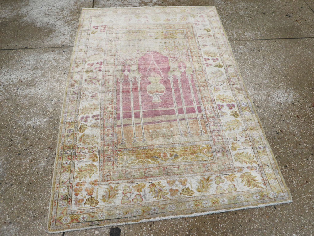 Antique Turkish Sivas Throw Rug, No.10175 - Staging