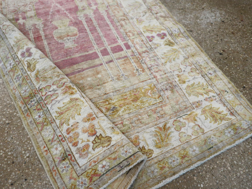 Antique Turkish Sivas Throw Rug, No.10175 - Staging