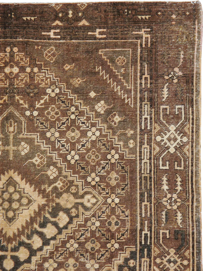 Antique East Turkestan Khotan Accent Rug, No.10242 - Staging