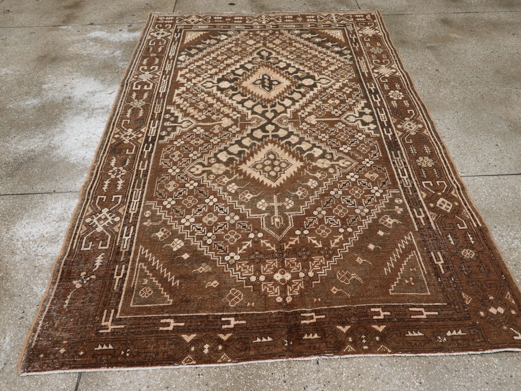 Antique East Turkestan Khotan Accent Rug, No.10242 - Staging