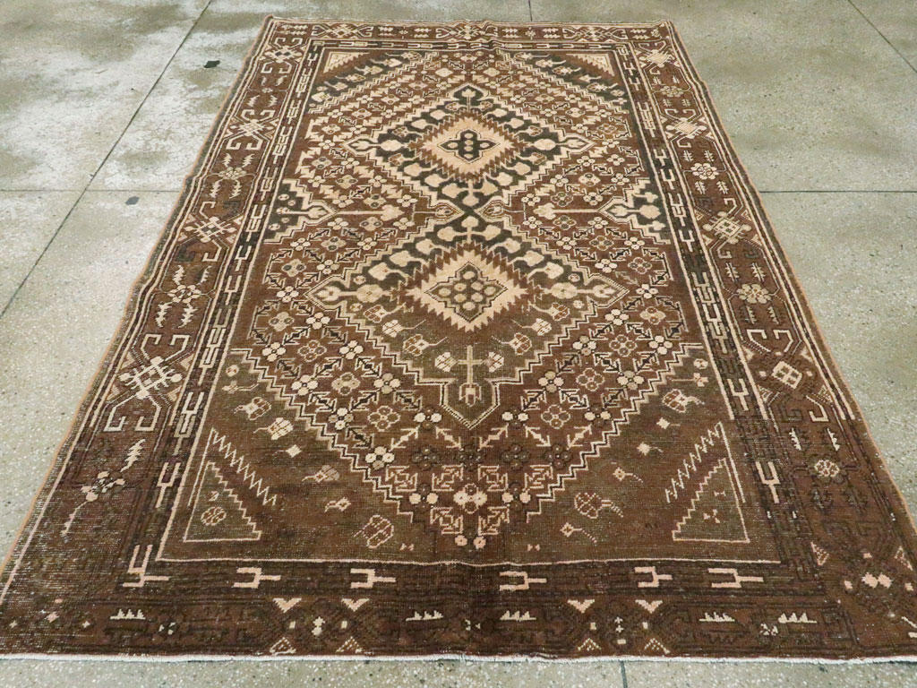 Antique East Turkestan Khotan Accent Rug, No.10242 - Staging