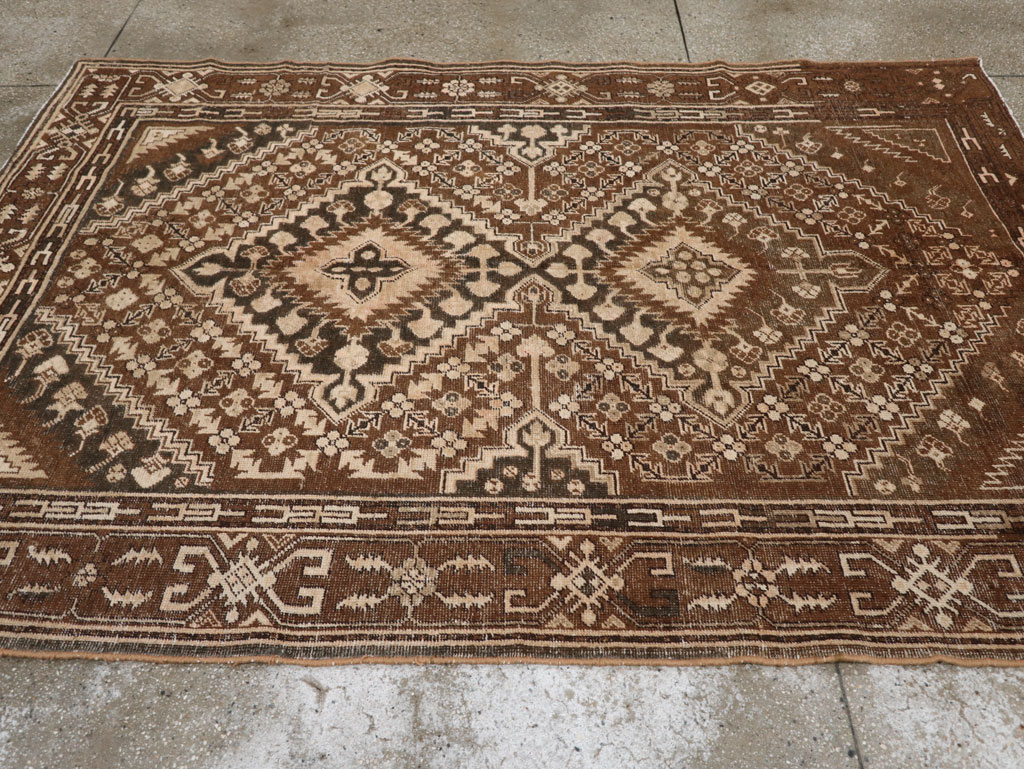 Antique East Turkestan Khotan Accent Rug, No.10242 - Staging