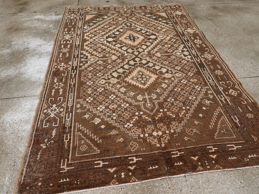 Antique East Turkestan Khotan Accent Rug, No.10242 - Staging