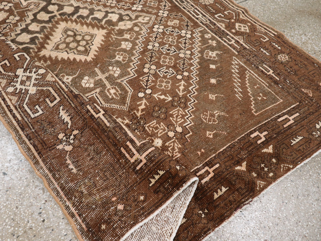 Antique East Turkestan Khotan Accent Rug, No.10242 - Staging