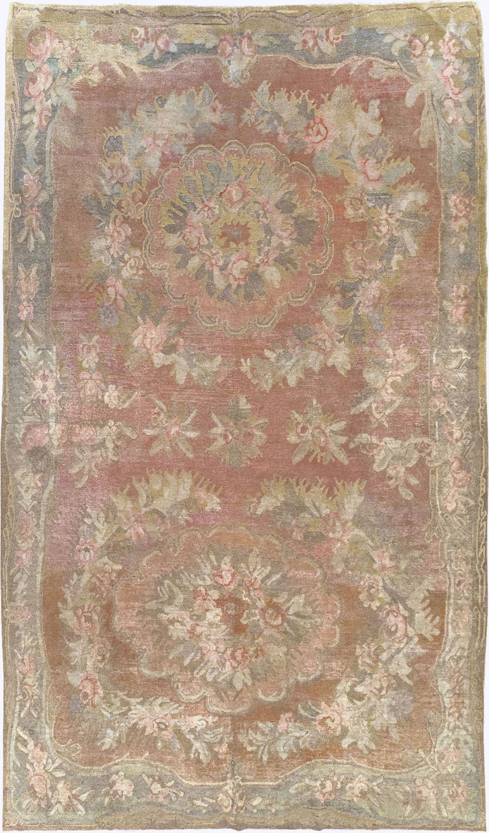 Antique East Turkestan Khotan Carpet, No.10245 - Staging
