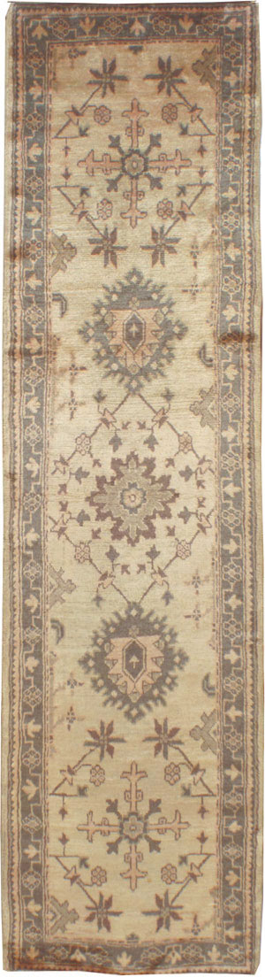 Antique Turkish Oushak Runner, No.10263 - Staging
