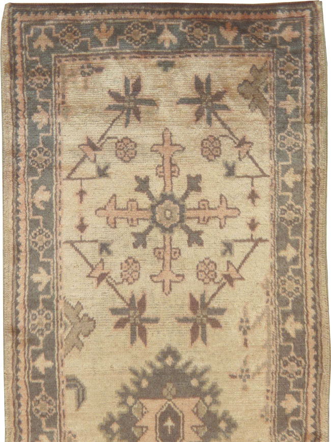 Antique Turkish Oushak Runner, No.10263 - Staging