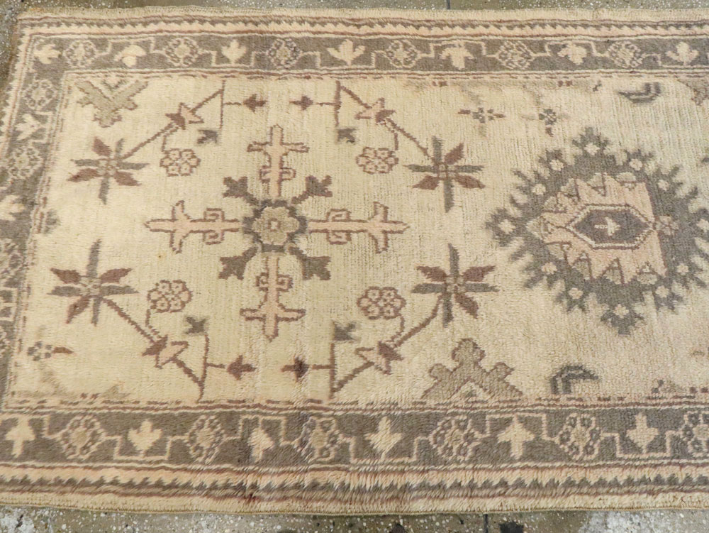 Antique Turkish Oushak Runner, No.10263 - Staging