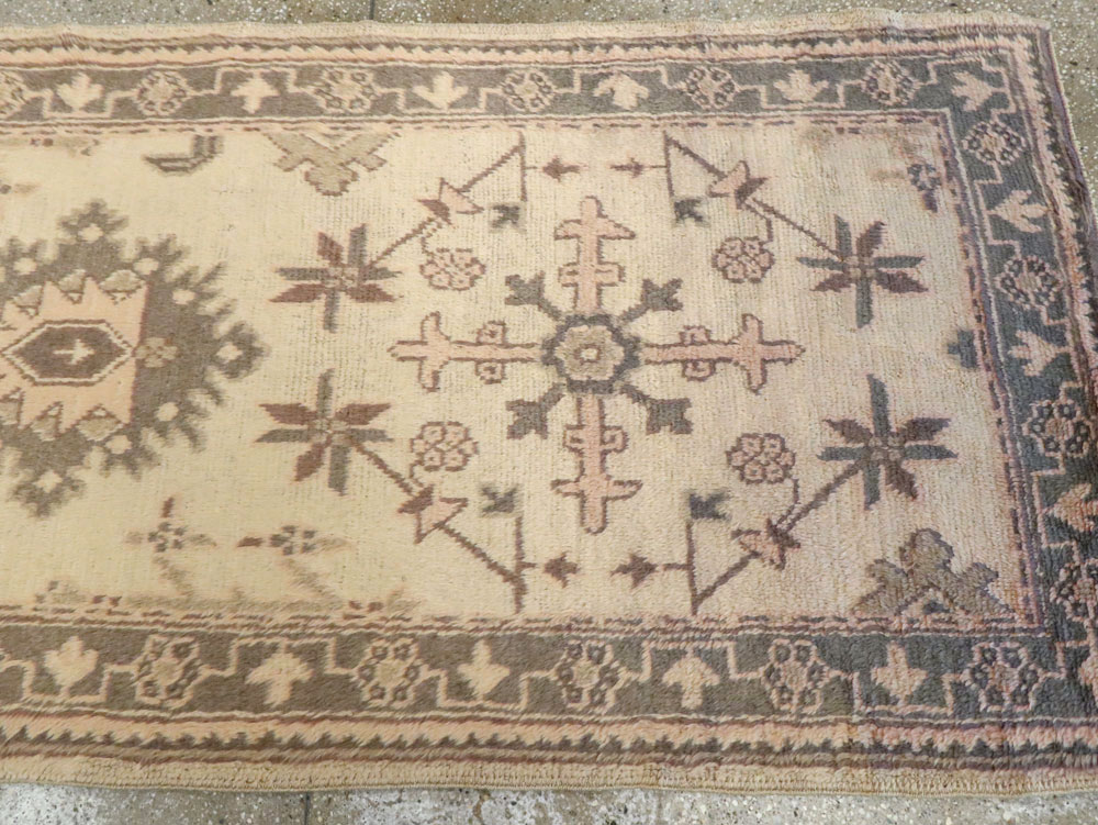 Antique Turkish Oushak Runner, No.10263 - Staging