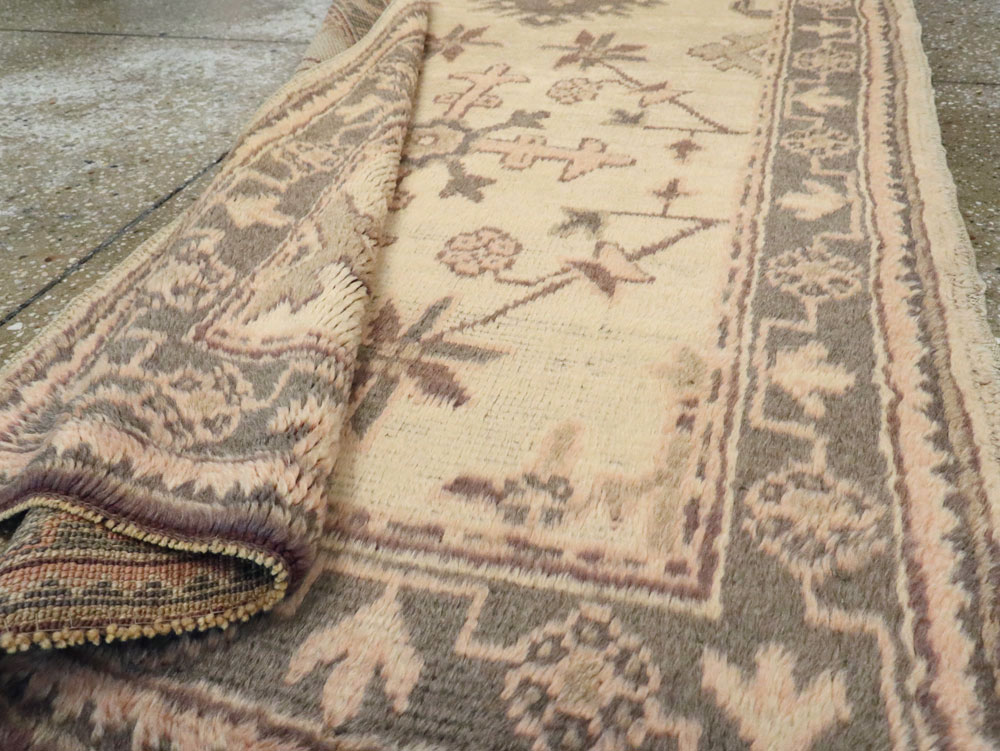 Antique Turkish Oushak Runner, No.10263 - Staging