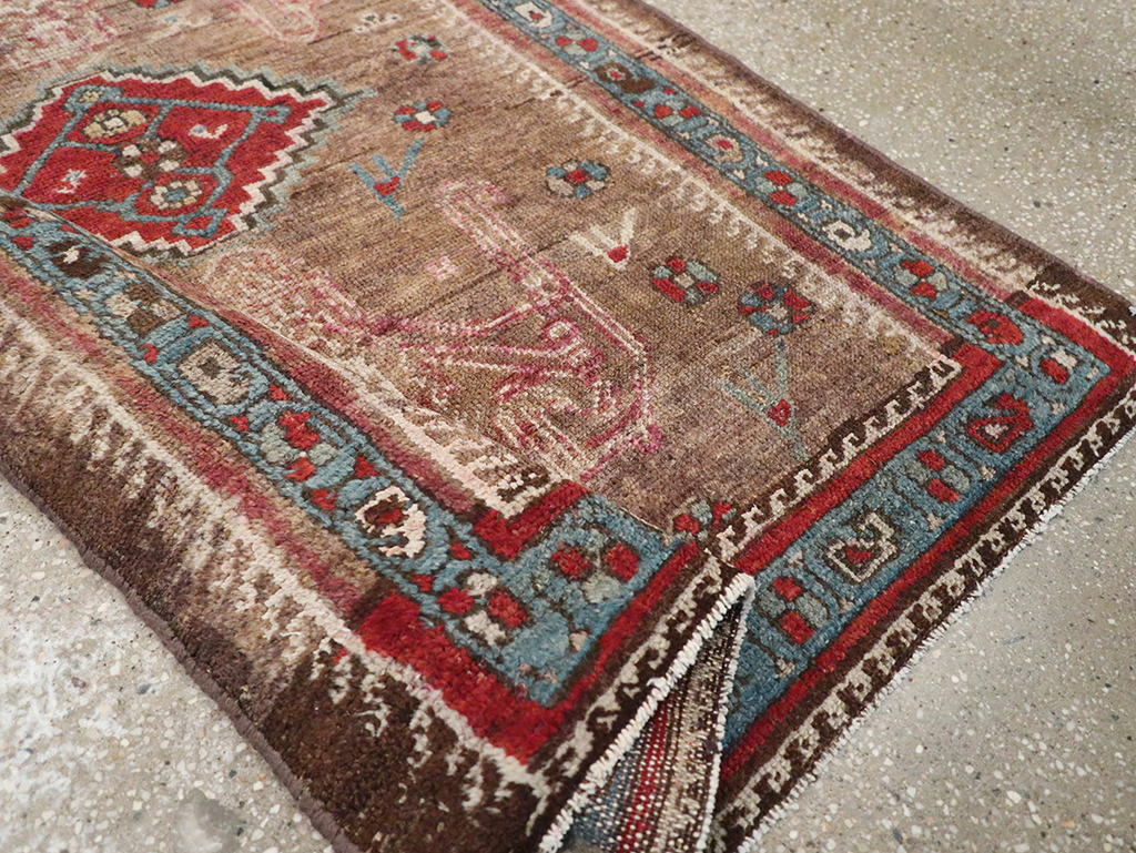 Antique Persian Kurdish Rug, No.10272 - Staging