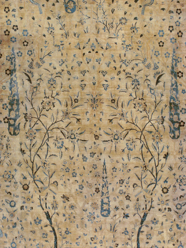 Antique Persian Lavar Kerman Carpet, No.10404 - Staging