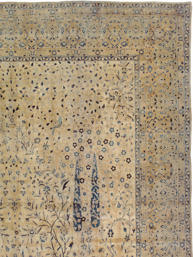 Antique Persian Lavar Kerman Carpet, No.10404 - Staging