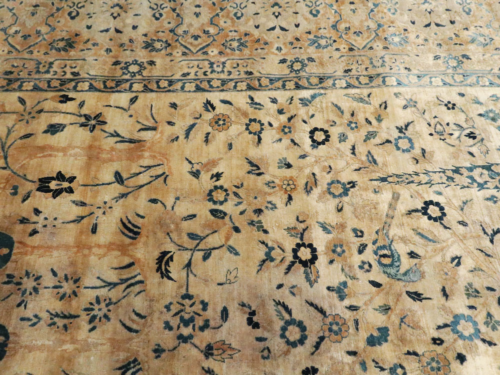 Antique Persian Lavar Kerman Carpet, No.10404 - Staging