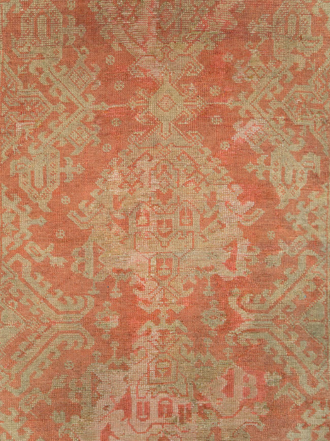 Vintage Turkish Oushak Wide Gallery Runner, No.10531 - Staging