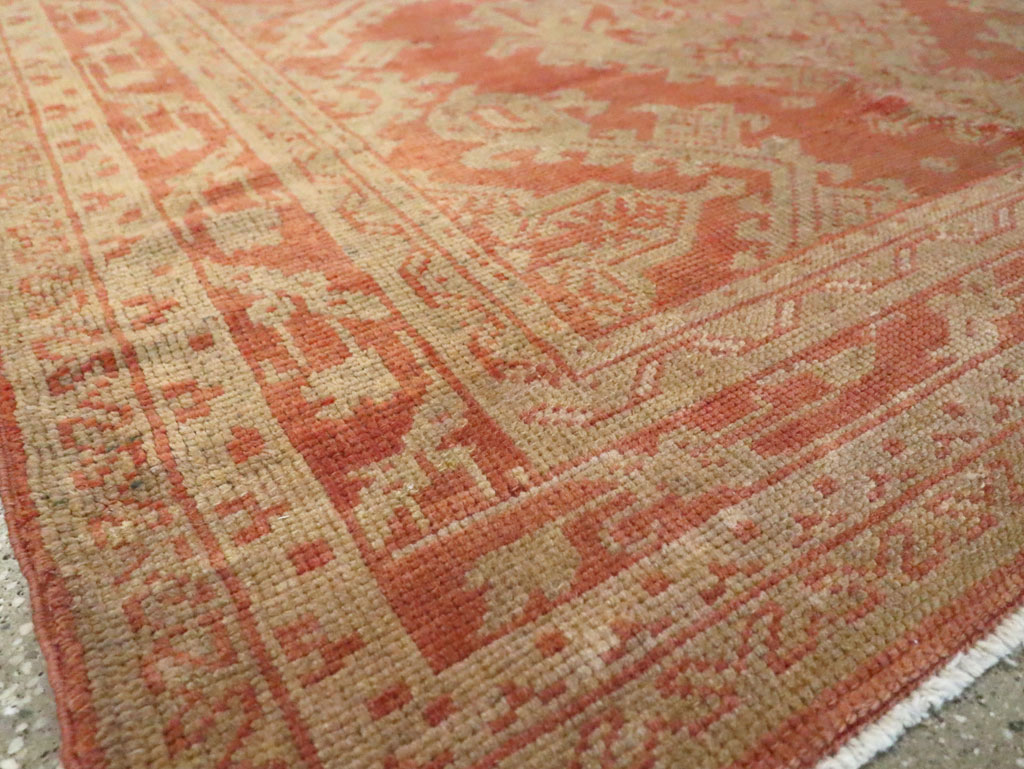 Vintage Turkish Oushak Wide Gallery Runner, No.10531 - Staging