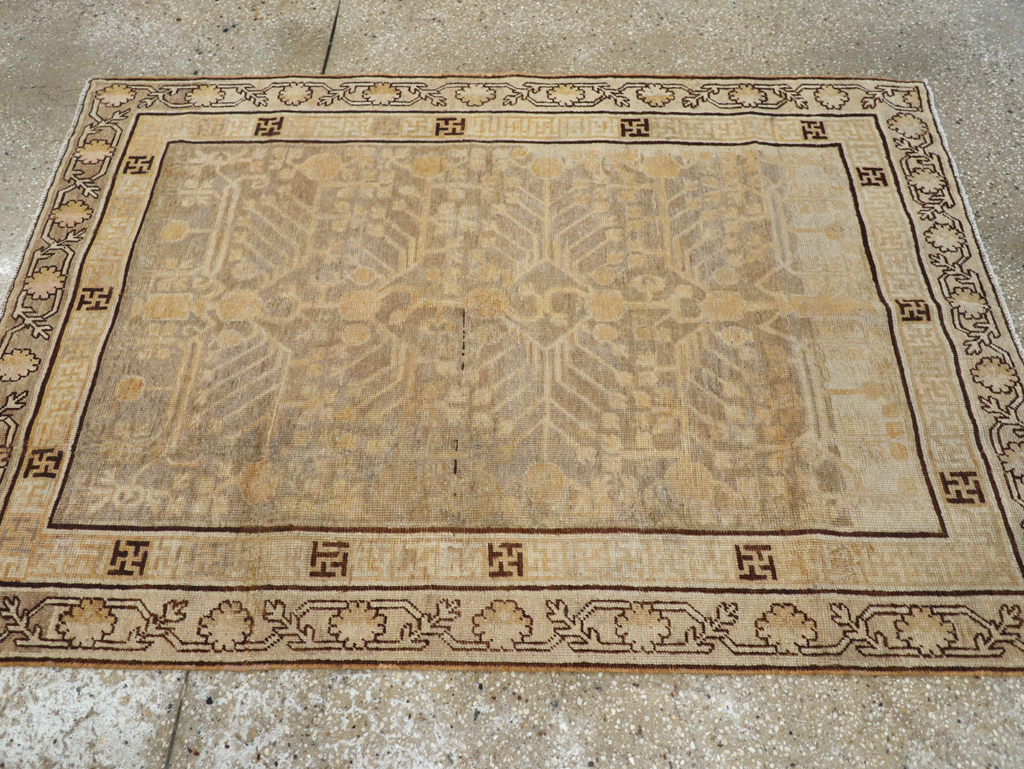 Antique East Turkestan Khotan Rug, No.10586 - Staging