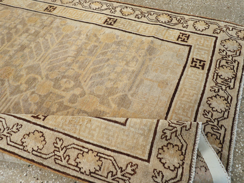 Antique East Turkestan Khotan Rug, No.10586 - Staging