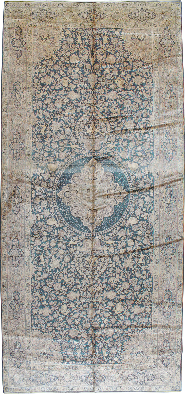 Antique Indian Kashan Carpet, No.10600 - Staging