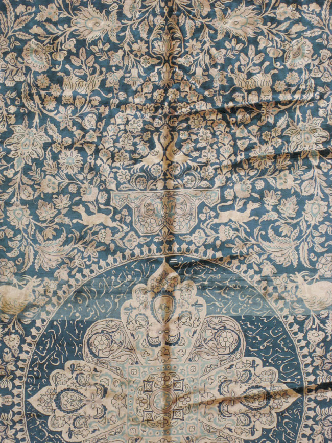 Antique Indian Kashan Carpet, No.10600 - Staging