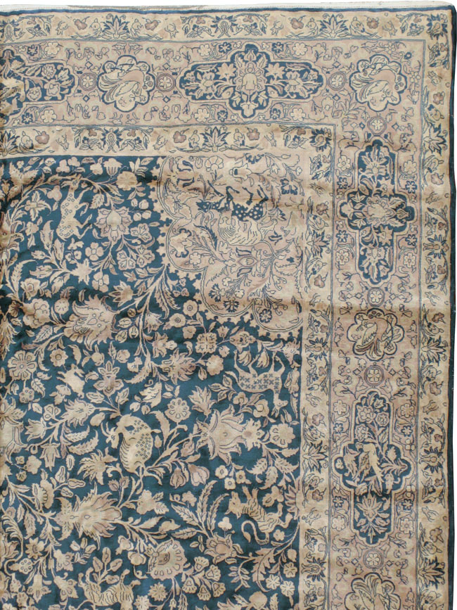 Antique Indian Kashan Carpet, No.10600 - Staging