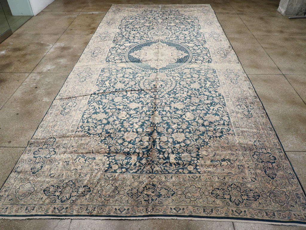 Antique Indian Kashan Carpet, No.10600 - Staging