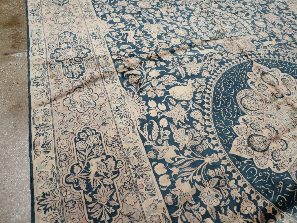 Antique Indian Kashan Carpet, No.10600 - Staging