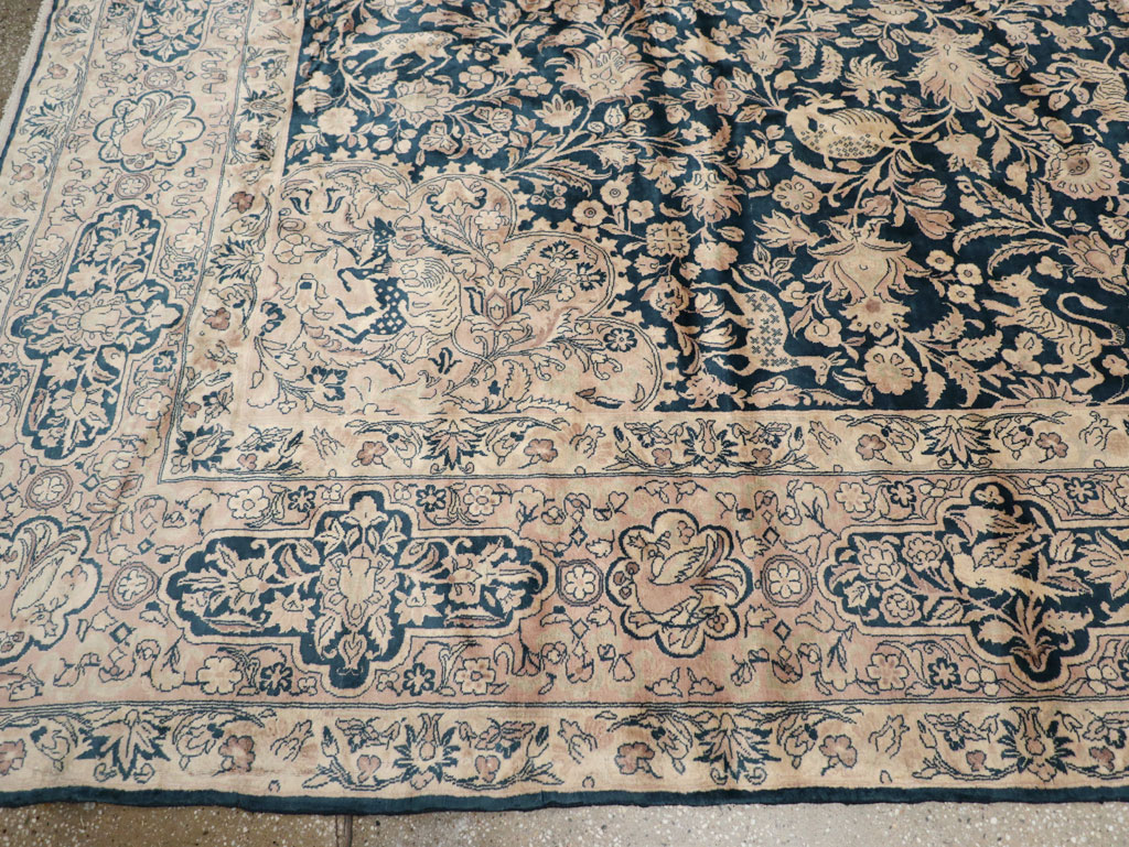 Antique Indian Kashan Carpet, No.10600 - Staging