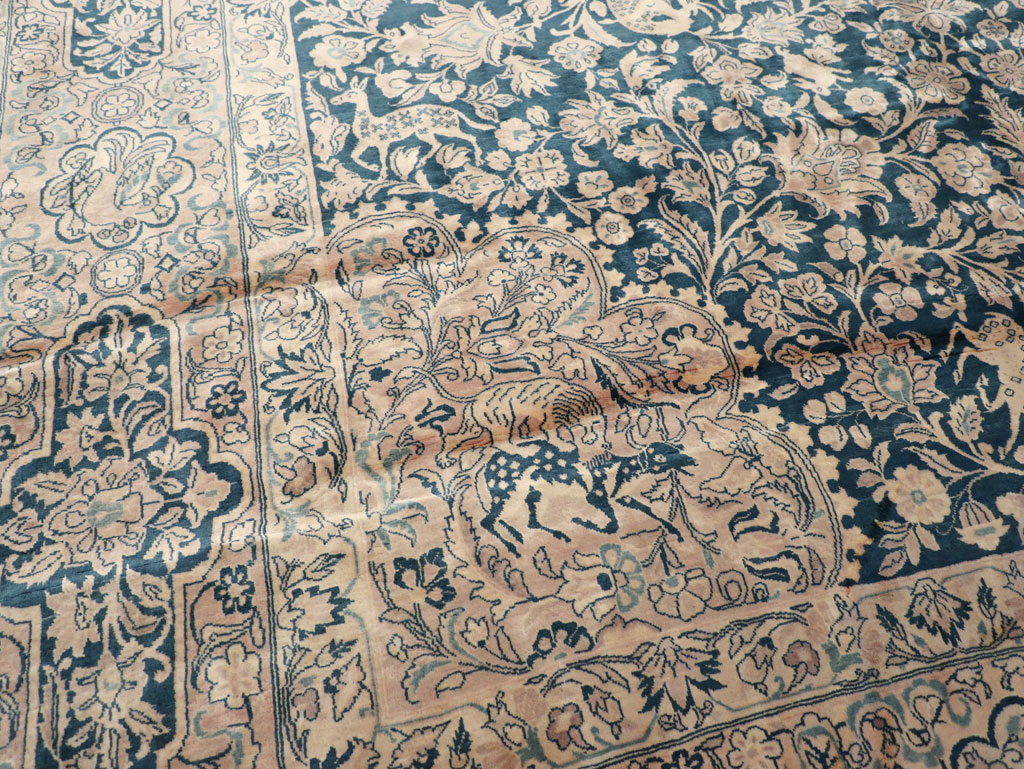 Antique Indian Kashan Carpet, No.10600 - Staging