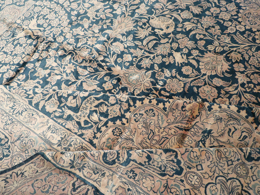 Antique Indian Kashan Carpet, No.10600 - Staging