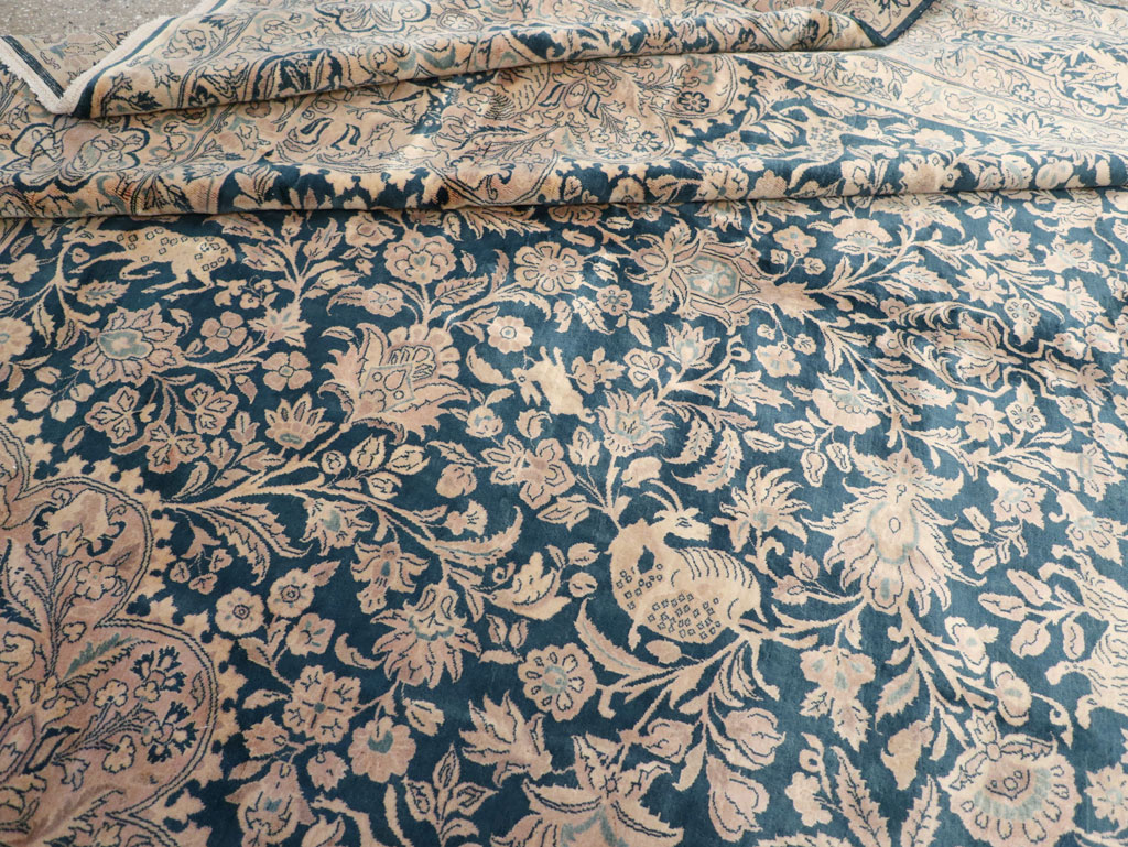 Antique Indian Kashan Carpet, No.10600 - Staging