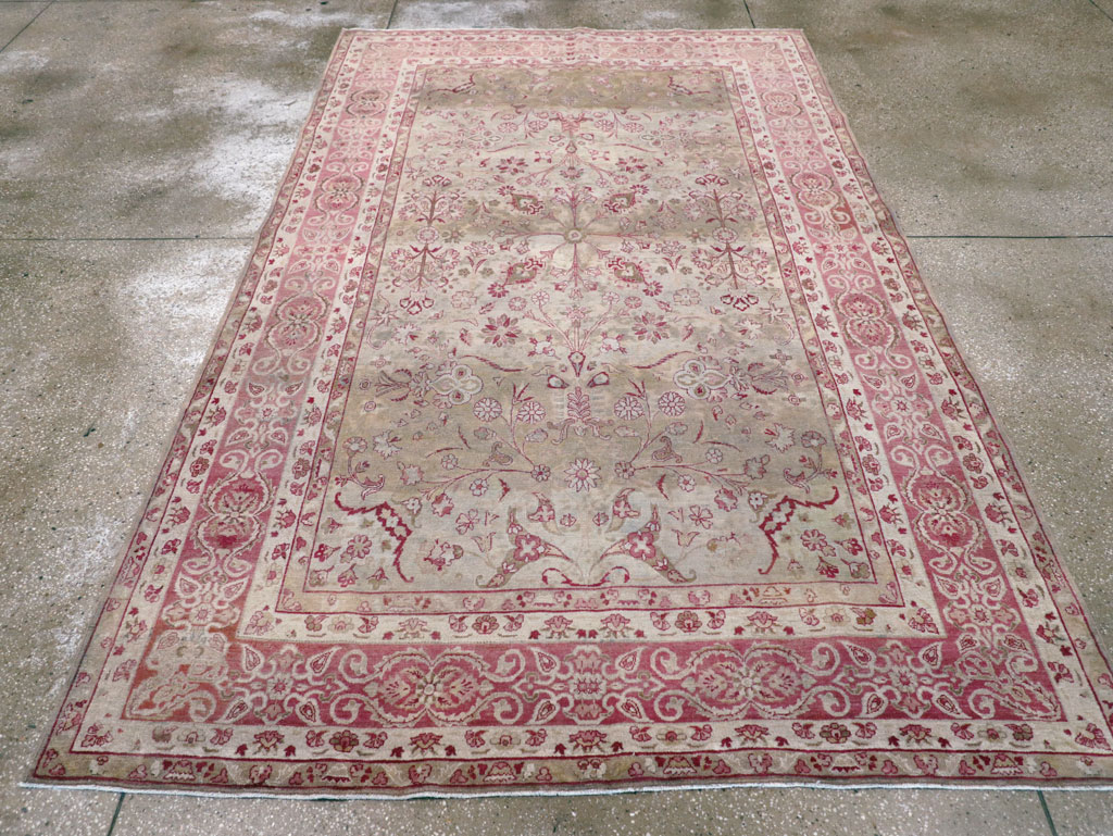 Antique Persian Lavar Kerman Carpet, No.10636 - Staging