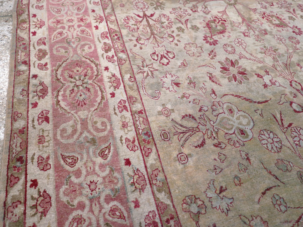 Antique Persian Lavar Kerman Carpet, No.10636 - Staging